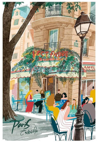Leisure in Paris 1000pc puzzle